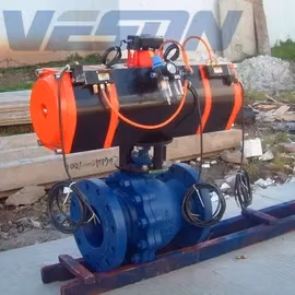 공압 작동식 나사식 볼 밸브 공압식 작동식