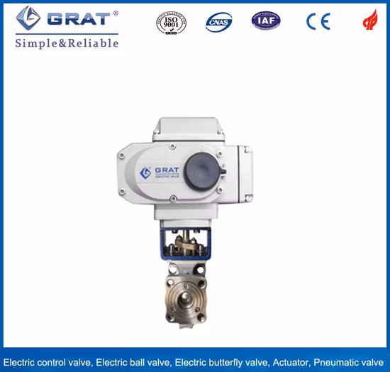 전동 액추에이터 제어 볼 밸브 220V AC/24V DC 켜짐