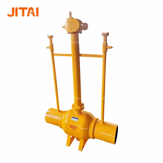 기어 작동식 DIN 표준 on off Pn40 용접 볼 밸브