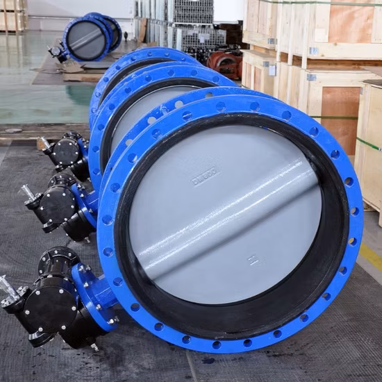 웜 액츄에이터 제어 고무 라이닝 극저온 연성 주철 플랜지 버터플라이 밸브 고품질