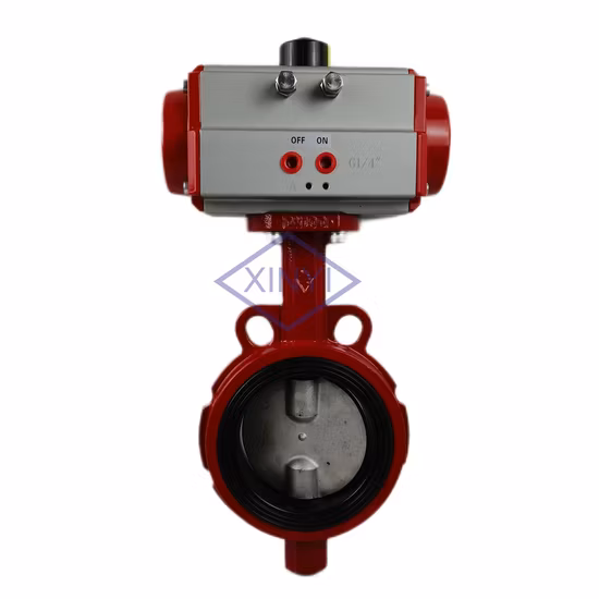 스테인레스 스틸 304 밸브 플레이트 CF8 웨이퍼 스타일 DN100 온 오프 버터플라이 밸브